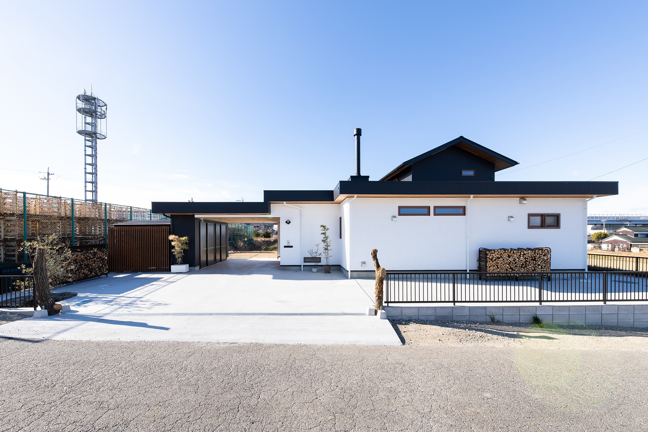 薪ストーブがある家